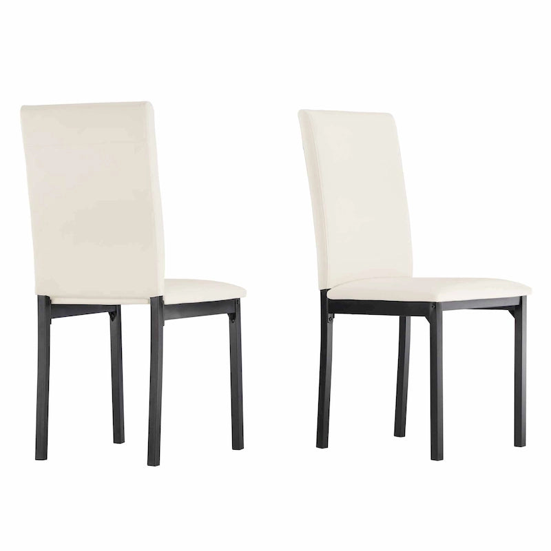 Gepolsterter Esszimmerstuhl aus Metall (2er-Set) von