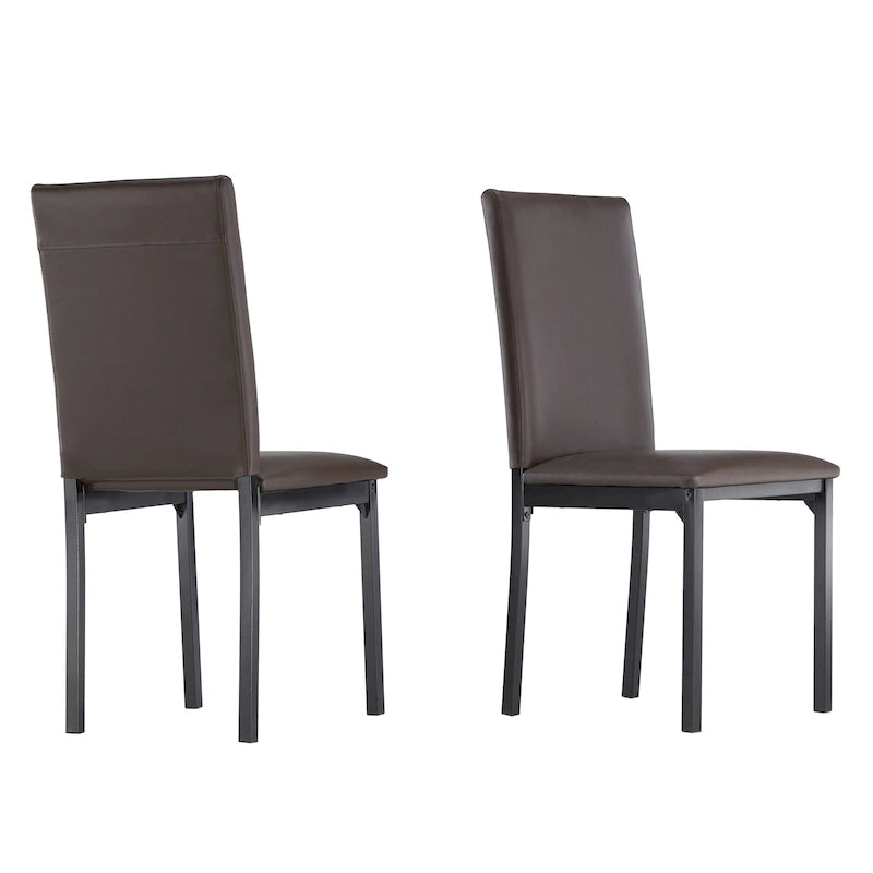 Gepolsterter Esszimmerstuhl aus Metall (2er-Set) von