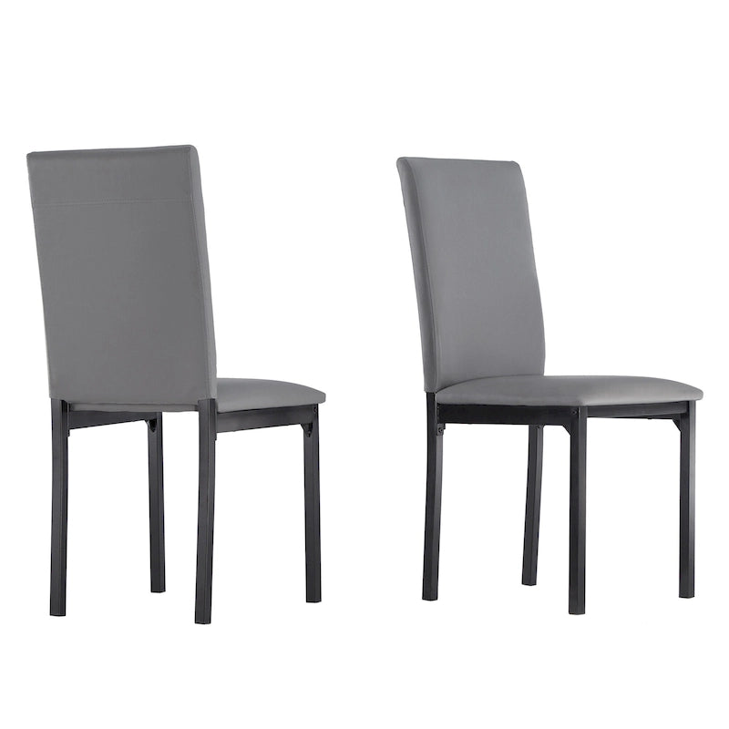 Gepolsterter Esszimmerstuhl aus Metall (2er-Set) von