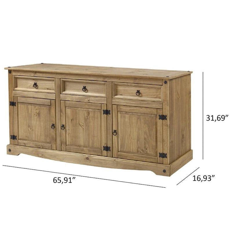 65 Wood Buffet Sideboard Farmhouse