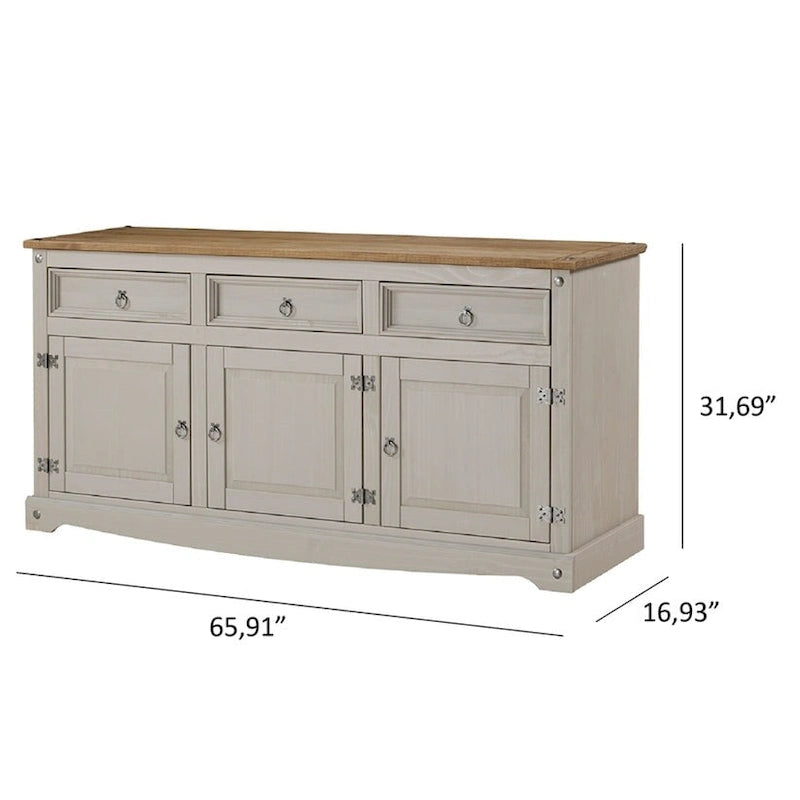 65 Wood Buffet Sideboard Farmhouse