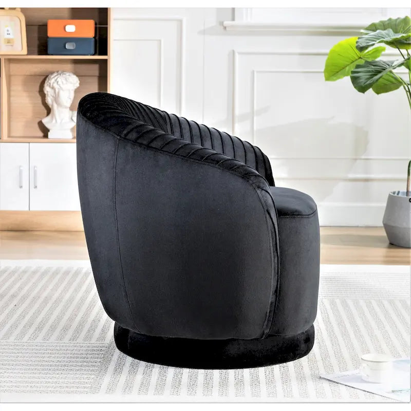 Small Velvet Swivel Barrel Chair