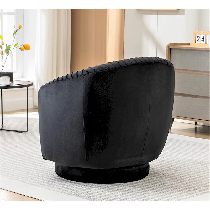 Small Velvet Swivel Barrel Chair