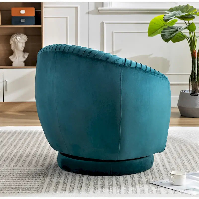 Small Velvet Swivel Barrel Chair