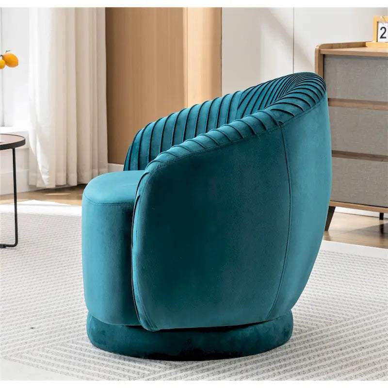 Small Velvet Swivel Barrel Chair