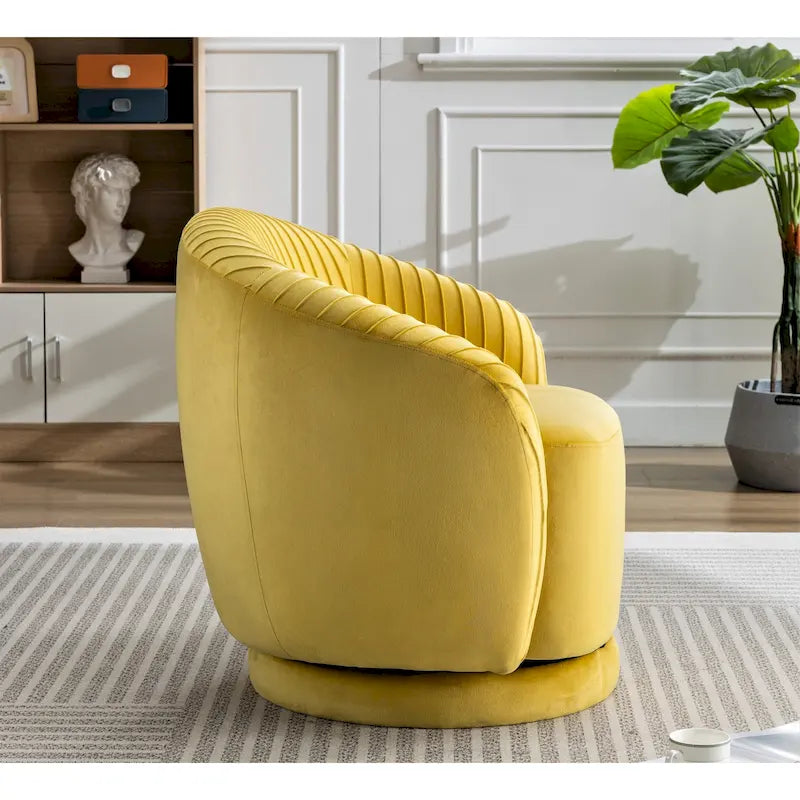 Small Velvet Swivel Barrel Chair