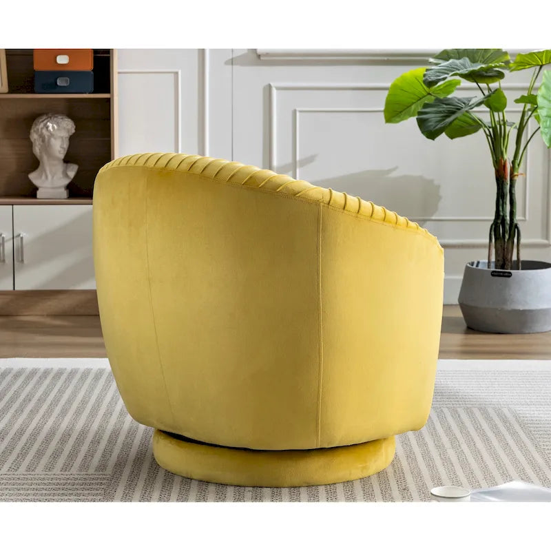Small Velvet Swivel Barrel Chair