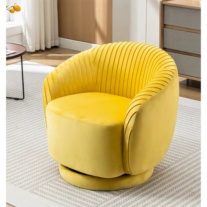 Small Velvet Swivel Barrel Chair
