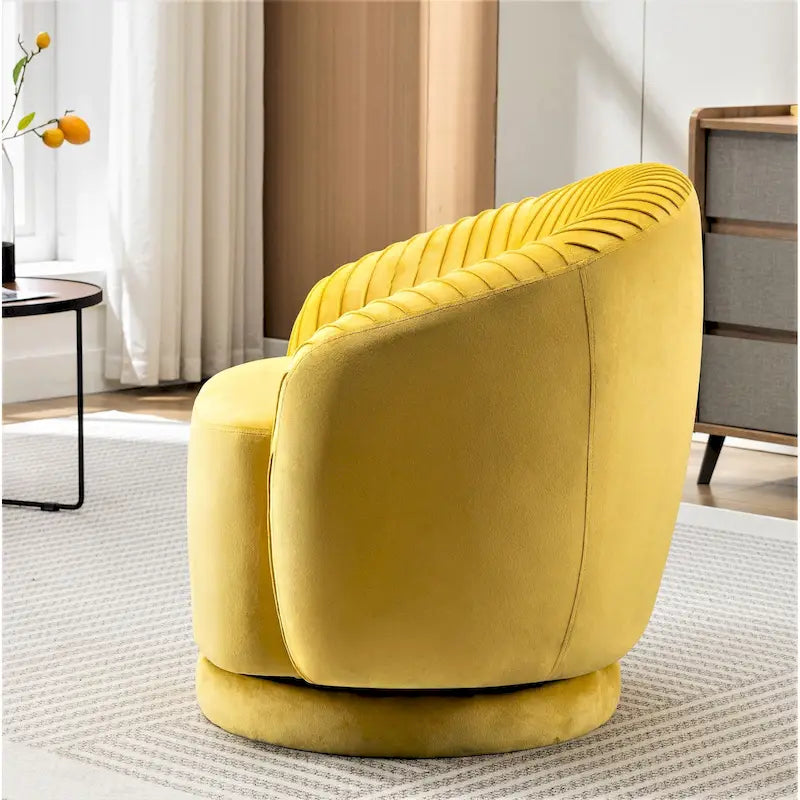 Small Velvet Swivel Barrel Chair