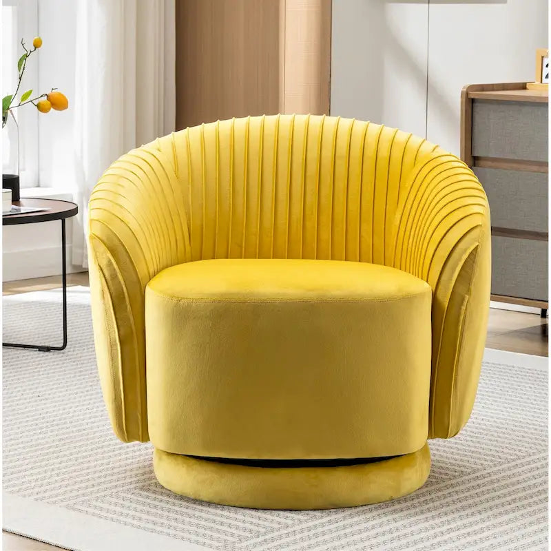 Small Velvet Swivel Barrel Chair