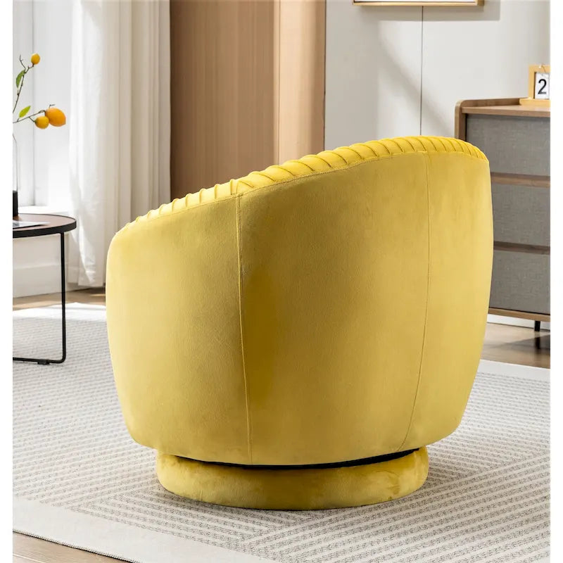 Small Velvet Swivel Barrel Chair