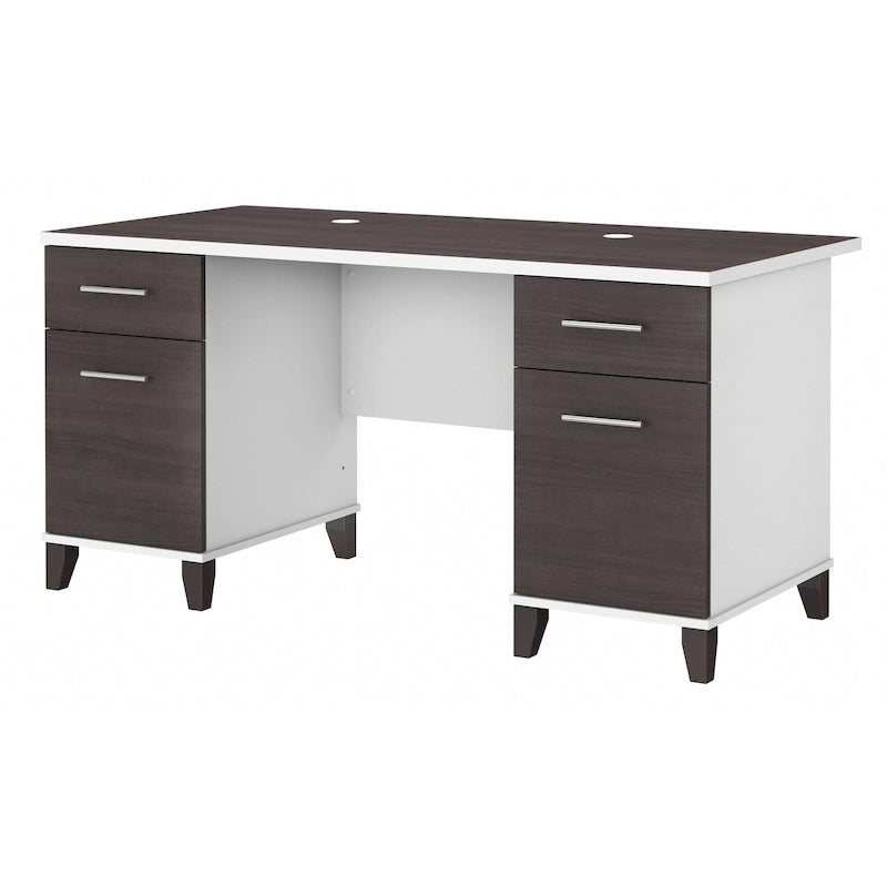 60W Office Computer Desk with Drawers