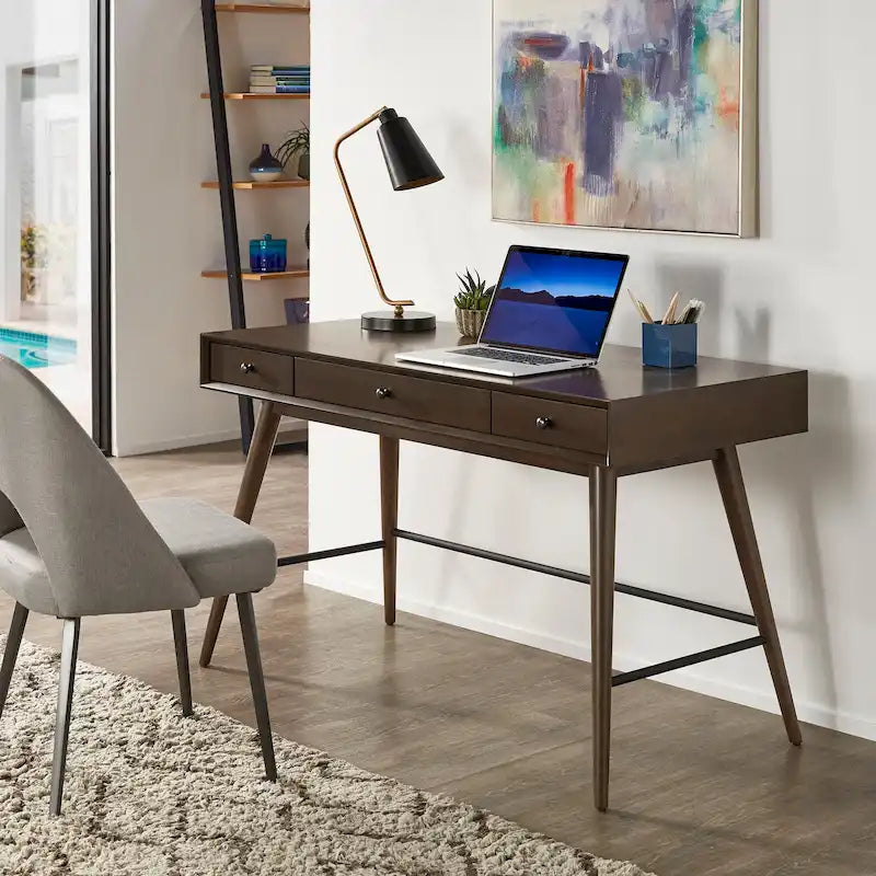 Wood 3-drawer Writing Desk by