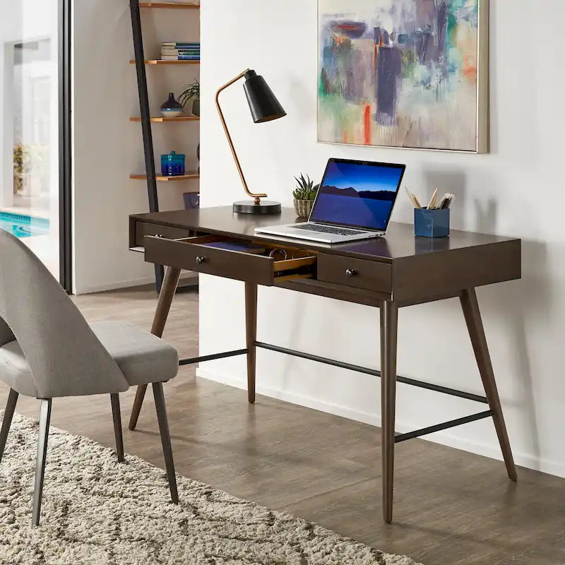 Wood 3-drawer Writing Desk by