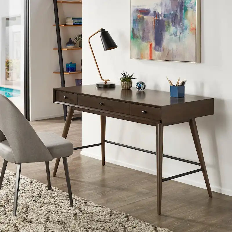 Wood 3-drawer Writing Desk by