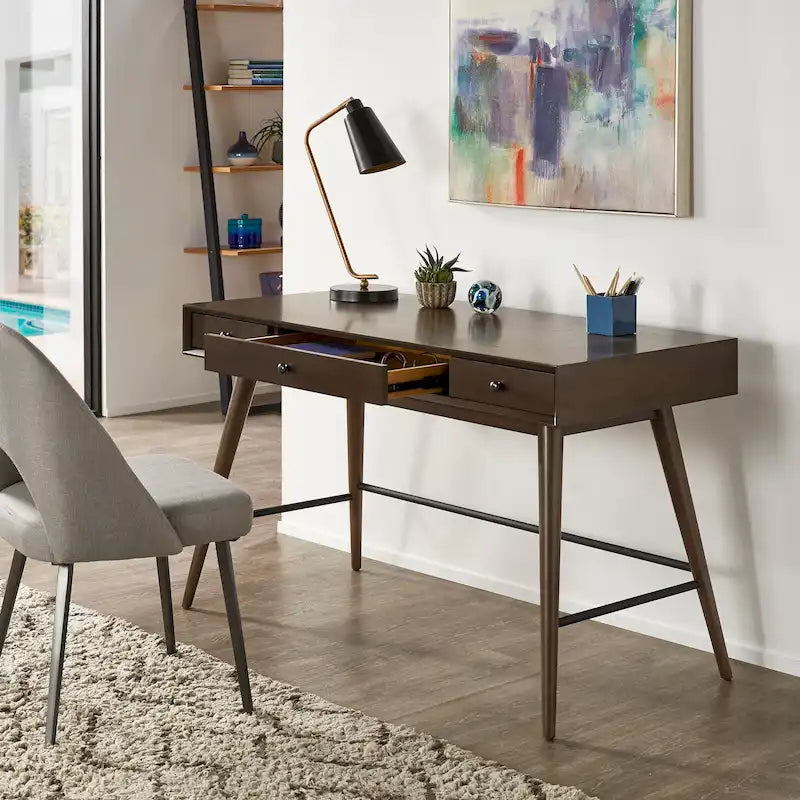Wood 3-drawer Writing Desk by