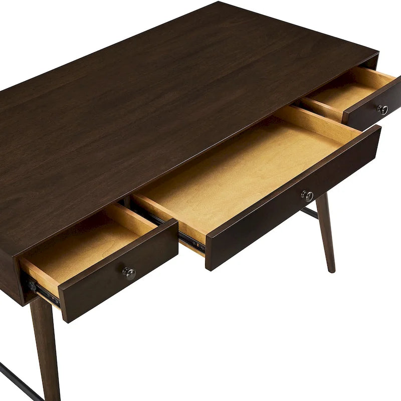 Wood 3-drawer Writing Desk by