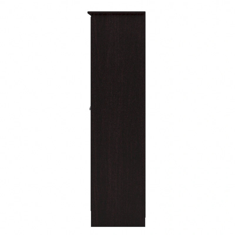 Espresso Oak Tall Storage Cabinet with Doors - 31.38L x 16.30W x 61.14H