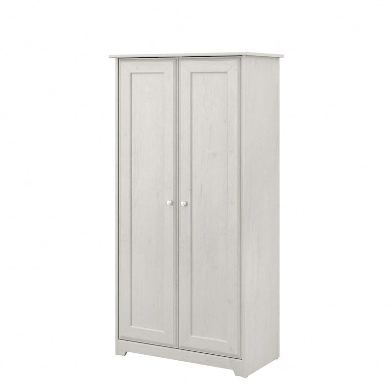 Espresso Oak Tall Storage Cabinet with Doors - 31.38L x 16.30W x 61.14H