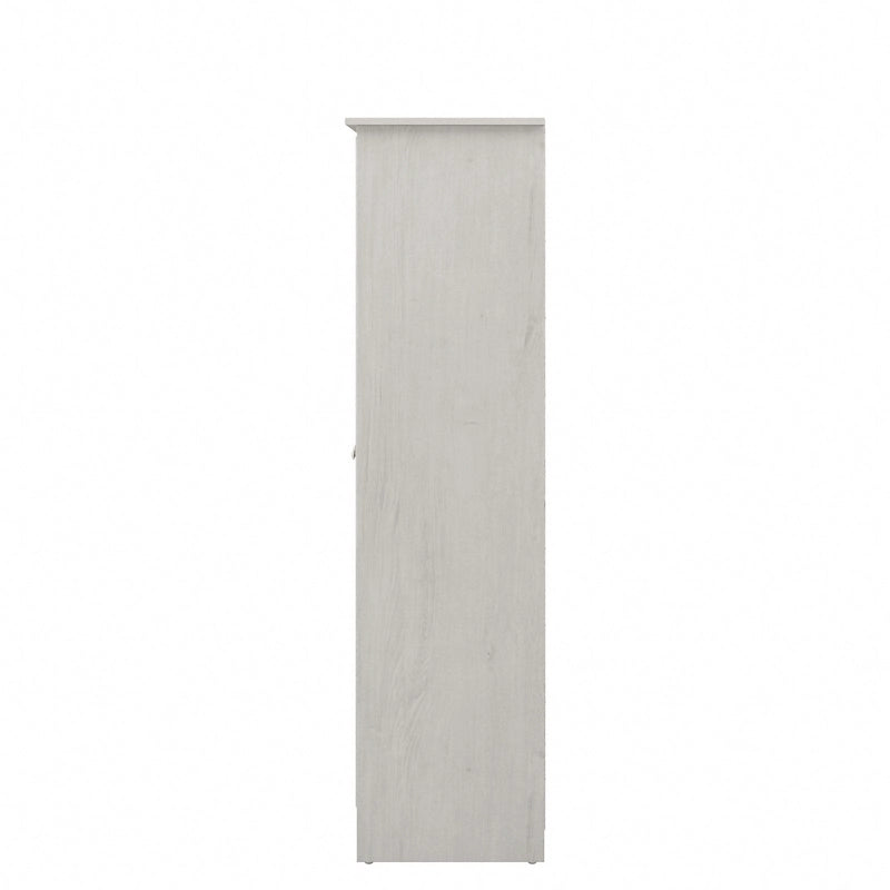 Espresso Oak Tall Storage Cabinet with Doors - 31.38L x 16.30W x 61.14H