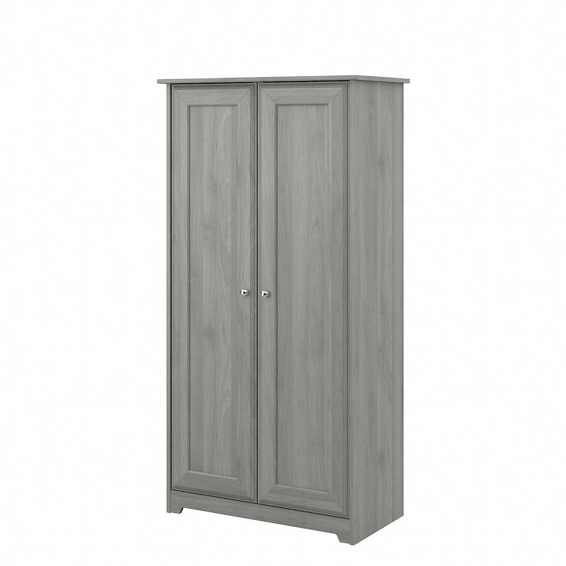Espresso Oak Tall Storage Cabinet with Doors - 31.38L x 16.30W x 61.14H