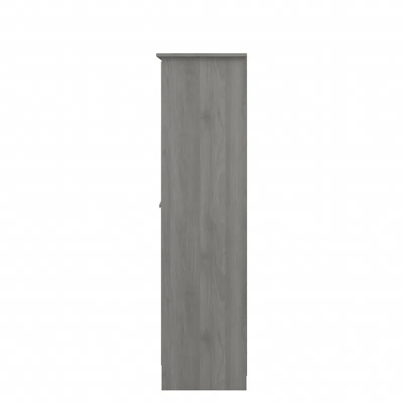 Espresso Oak Tall Storage Cabinet with Doors - 31.38L x 16.30W x 61.14H