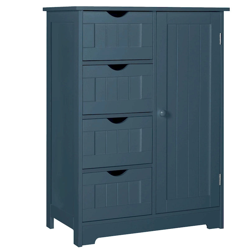 Bathroom Floor Storage Cabinet with 4 Drawers