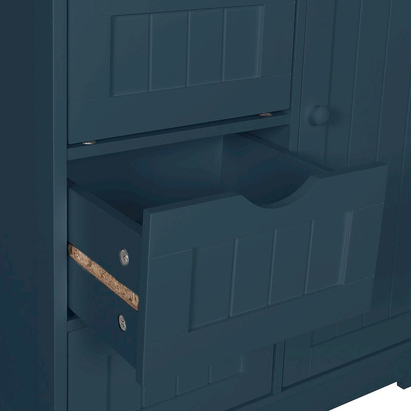 Bathroom Floor Storage Cabinet with 4 Drawers