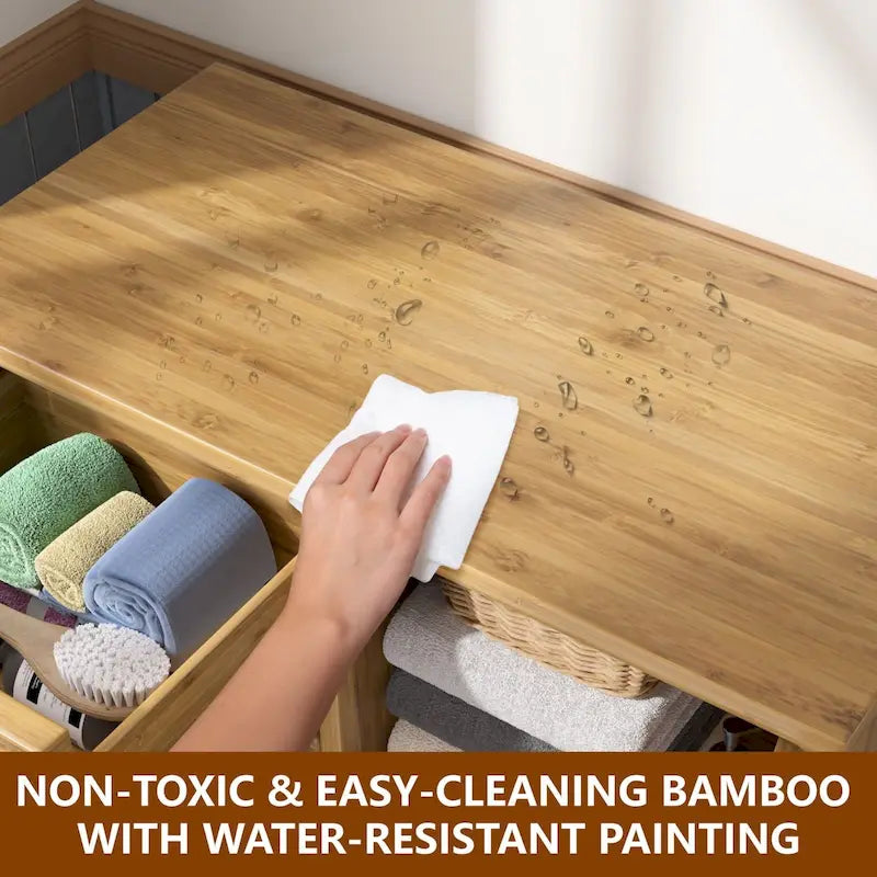 Bathroom Floor Storage Cabinet with 4 Drawers