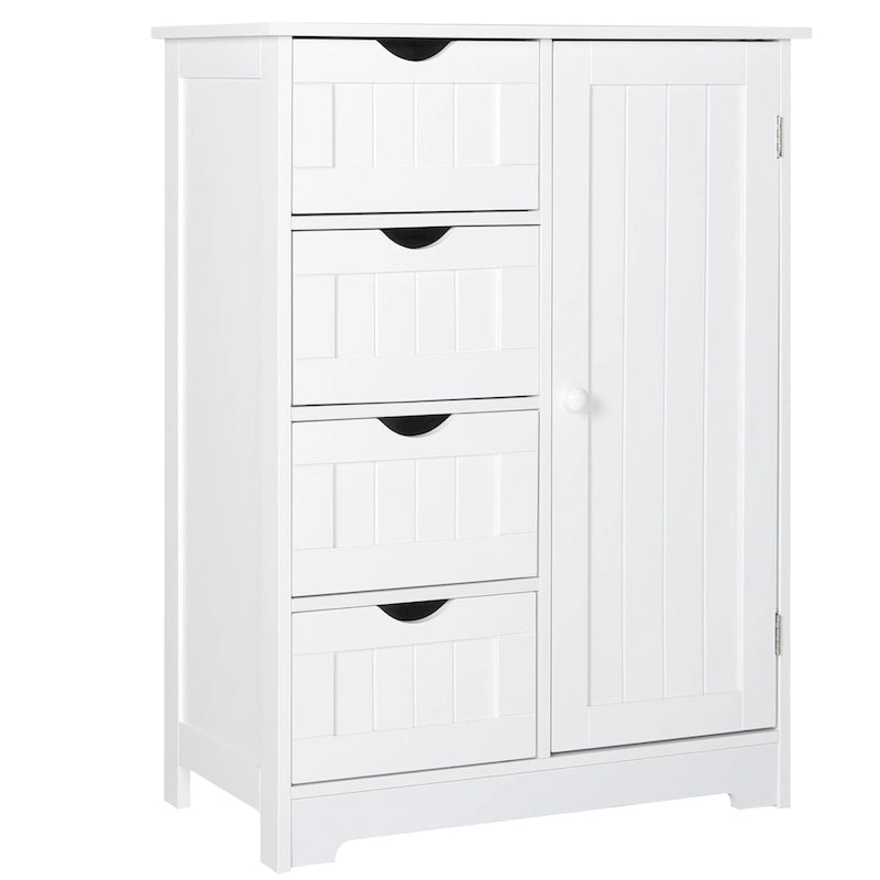 Bathroom Floor Storage Cabinet with 4 Drawers