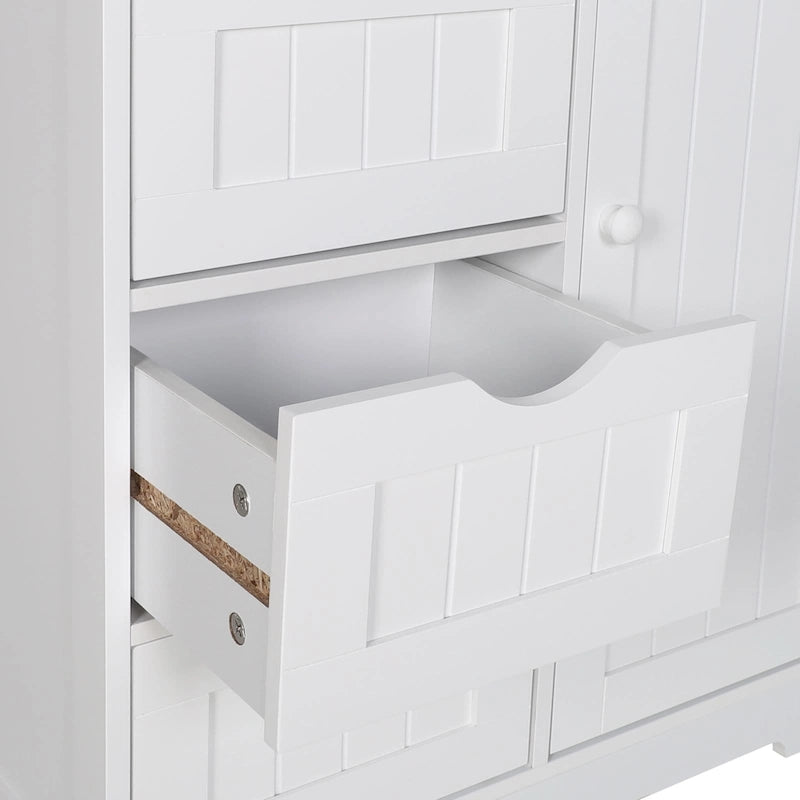 Bathroom Floor Storage Cabinet with 4 Drawers