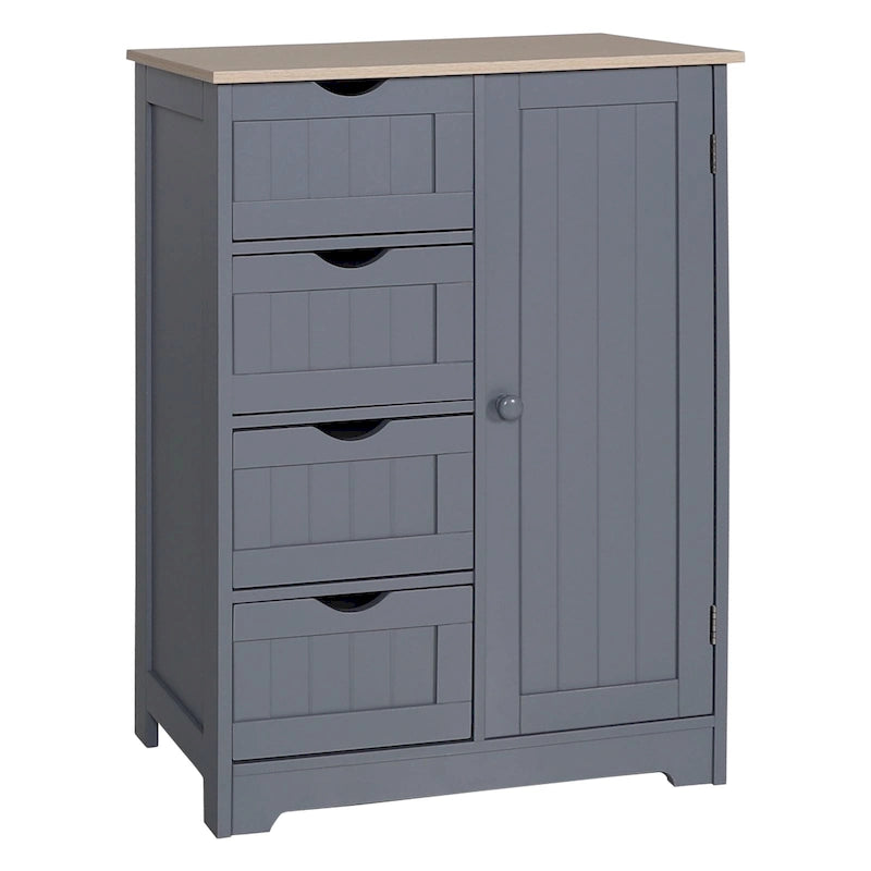 Bathroom Floor Storage Cabinet with 4 Drawers