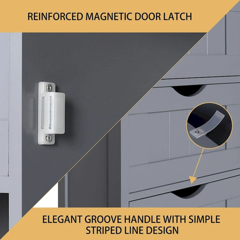 Bathroom Floor Storage Cabinet with 4 Drawers