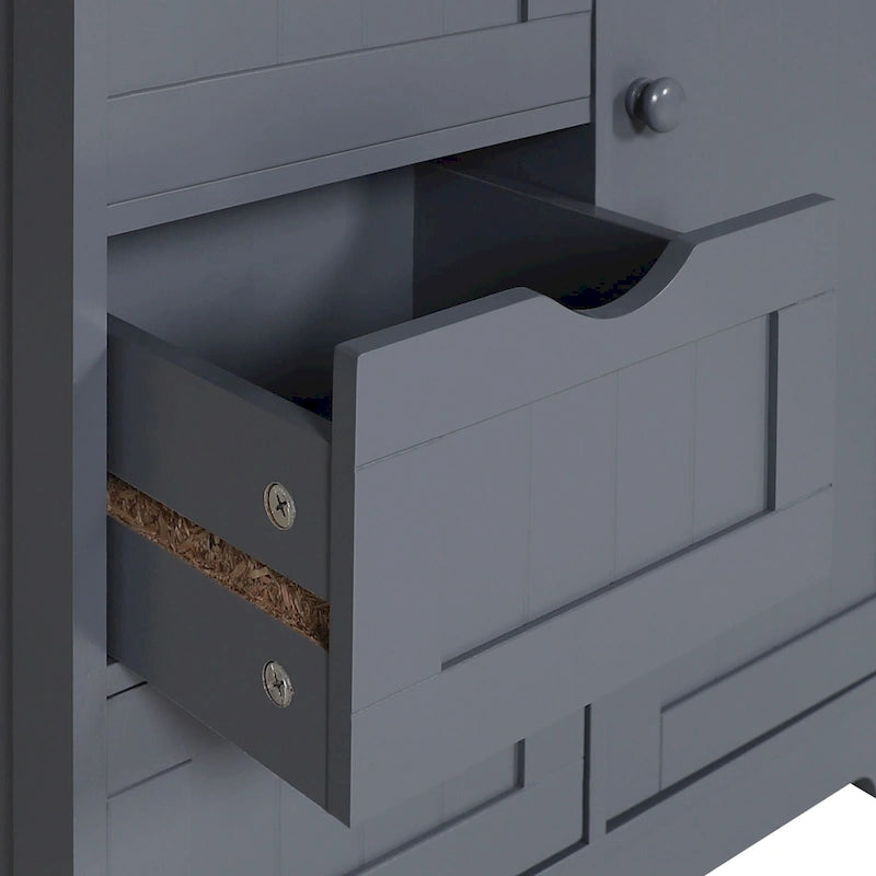 Bathroom Floor Storage Cabinet with 4 Drawers