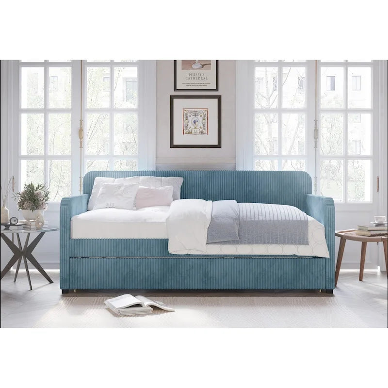 Twin Upholstered Daybed with Trundle