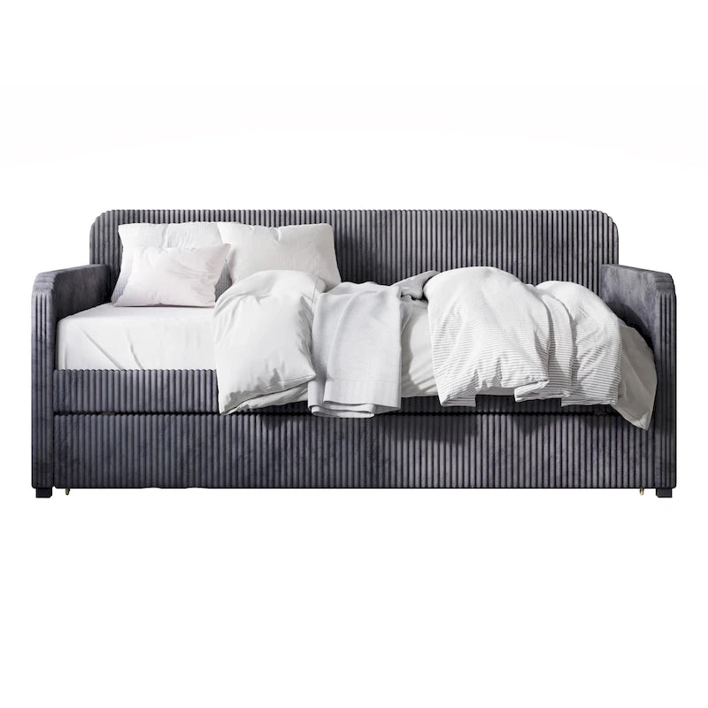 Twin Upholstered Daybed with Trundle