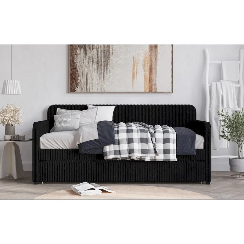 Twin Upholstered Daybed with Trundle