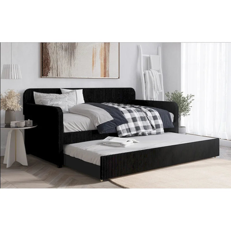 Twin Upholstered Daybed with Trundle