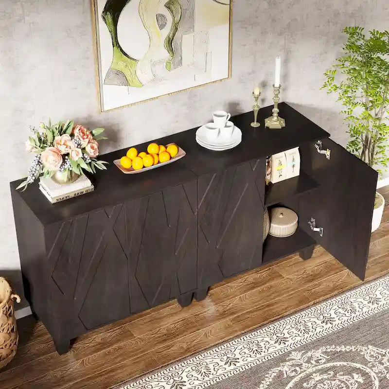 Large Sideboard Vintage Buffet Cabinet for Kitchen Dining Room