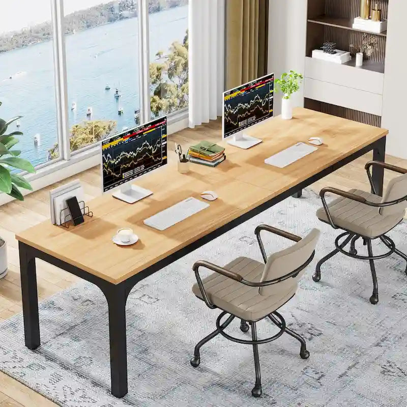78.74 inch Extra Long 2 Person Double Computer Desk for Home Office