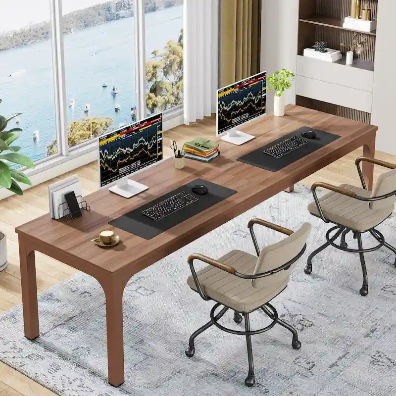 78.74 inch Extra Long 2 Person Double Computer Desk for Home Office