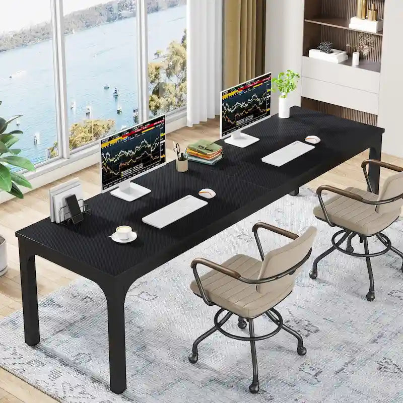 78.74 inch Extra Long 2 Person Double Computer Desk for Home Office
