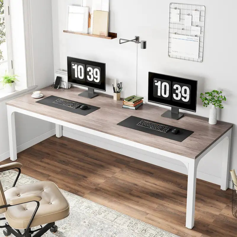 78.74 inch Extra Long 2 Person Double Computer Desk for Home Office
