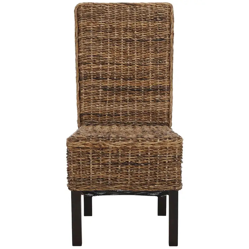 Esszimmerstuhl aus natürlichem Korbgeflecht (2er-Set) – 19 W x 22 D x 41 H – 19Wx22Dx41H
