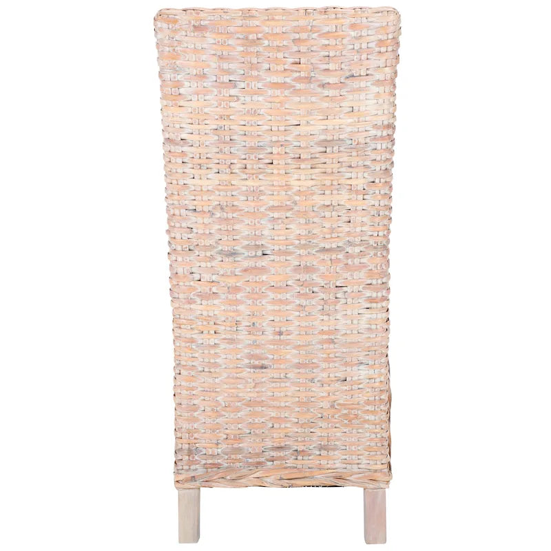 Esszimmerstuhl aus natürlichem Korbgeflecht (2er-Set) – 19 W x 22 D x 41 H – 19Wx22Dx41H