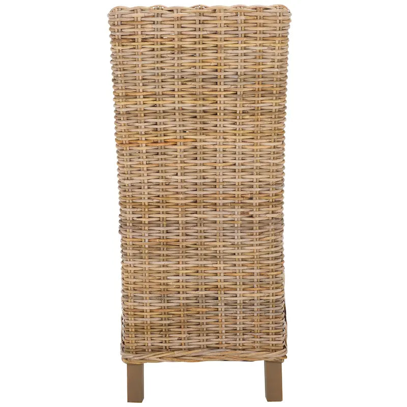Esszimmerstuhl aus natürlichem Korbgeflecht (2er-Set) – 19 W x 22 D x 41 H – 19Wx22Dx41H