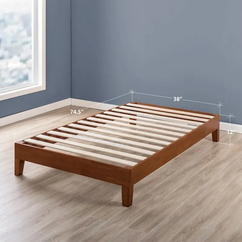 Solid Wood 12-inch Platform Bed Frame