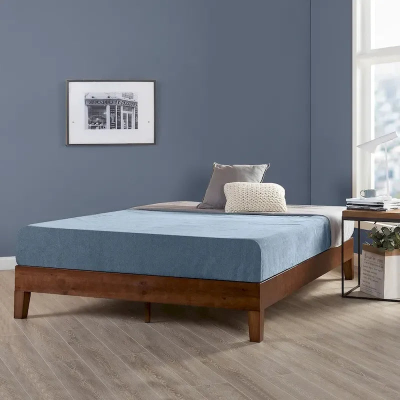 Solid Wood 12-inch Platform Bed Frame