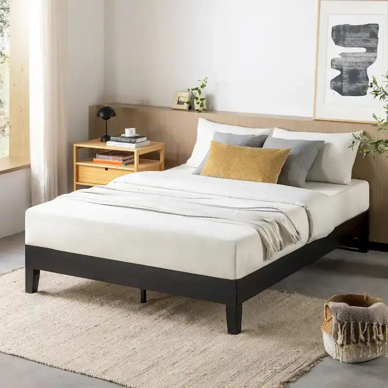 Solid Wood 12-inch Platform Bed Frame