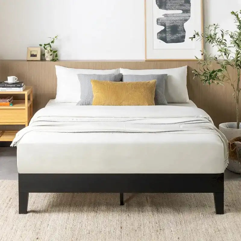 Solid Wood 12-inch Platform Bed Frame